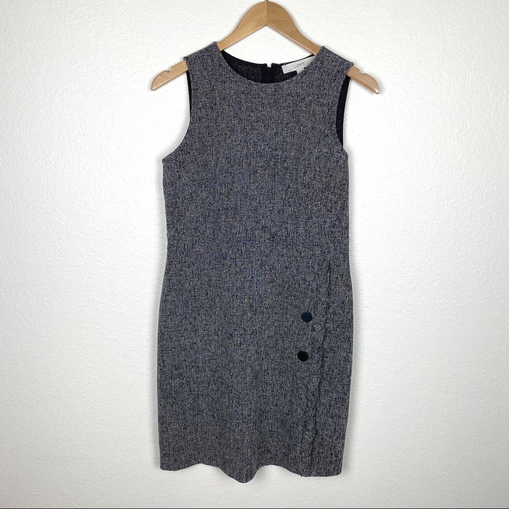 Loft Sleeveless Black & White Dress Women's Sz 6P